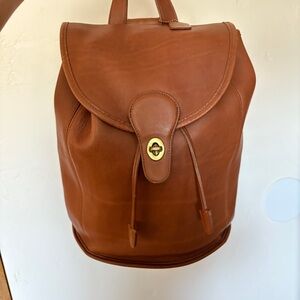 Vintage Coach XL Leather Backpack 9943 British Tan